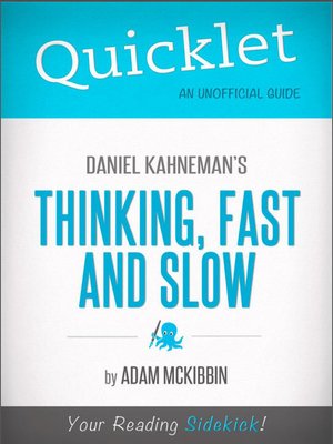cover image of Quicklet on Daniel Kahneman's Thinking, Fast and Slow